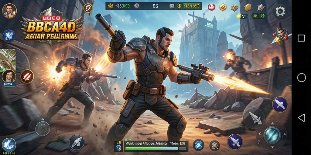 Screenshot BBCA4D menampilkan aksi seru dalam pertempuran ARPG.