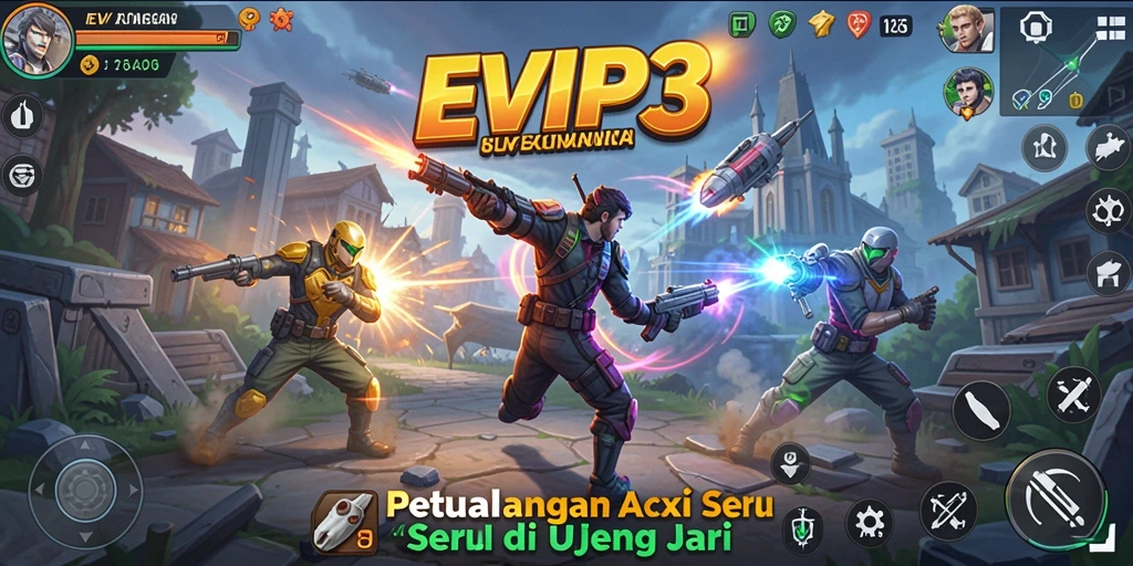 Tampilan gameplay mendebarkan dari EVIP3 dengan aksi seru di setiap sudut.