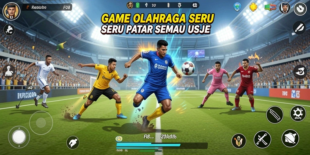 Tampilan gameplay seru di F08, menampilkan aksi olahraga yang mendebarkan.