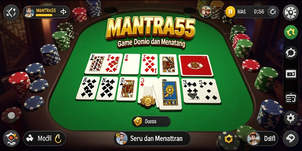 Screenshot gameplay seru dari permainan Domino MANTRA55.
