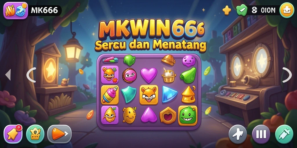 Screenshot MKWIN666 menampilkan serunya gameplay Match-3.
